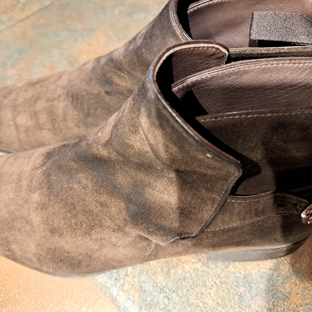 Prada Men's Dark Brown Suede Boots